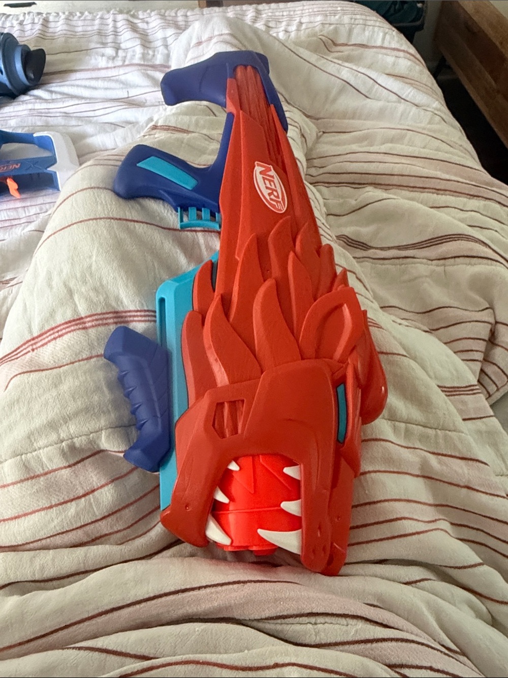 Nerf Red/Blue Dino-Style Foam Blaster